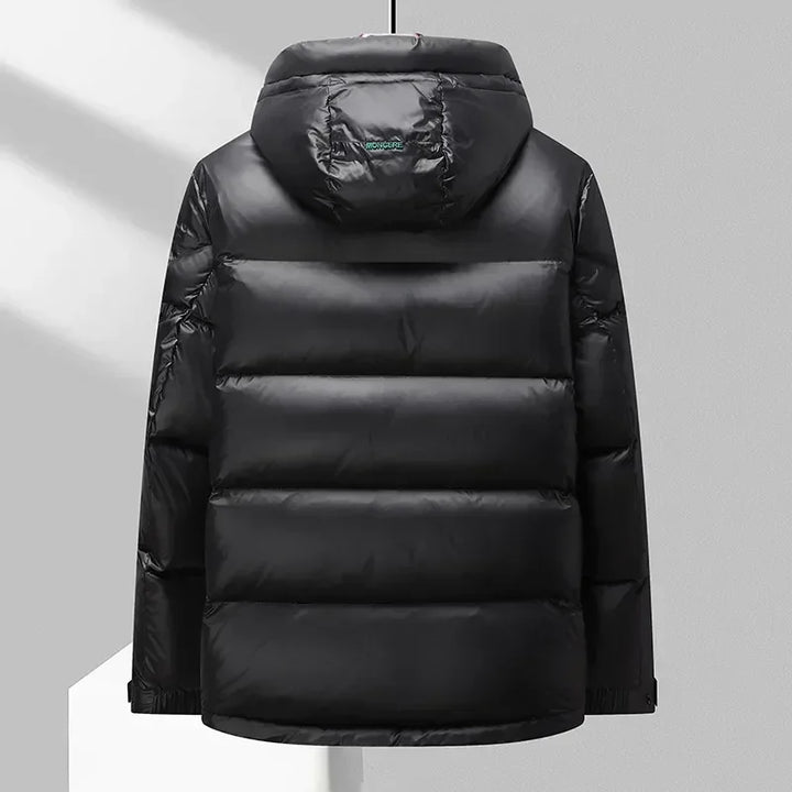 Mens Hooded Winter Jacket Insulated Warm Fit