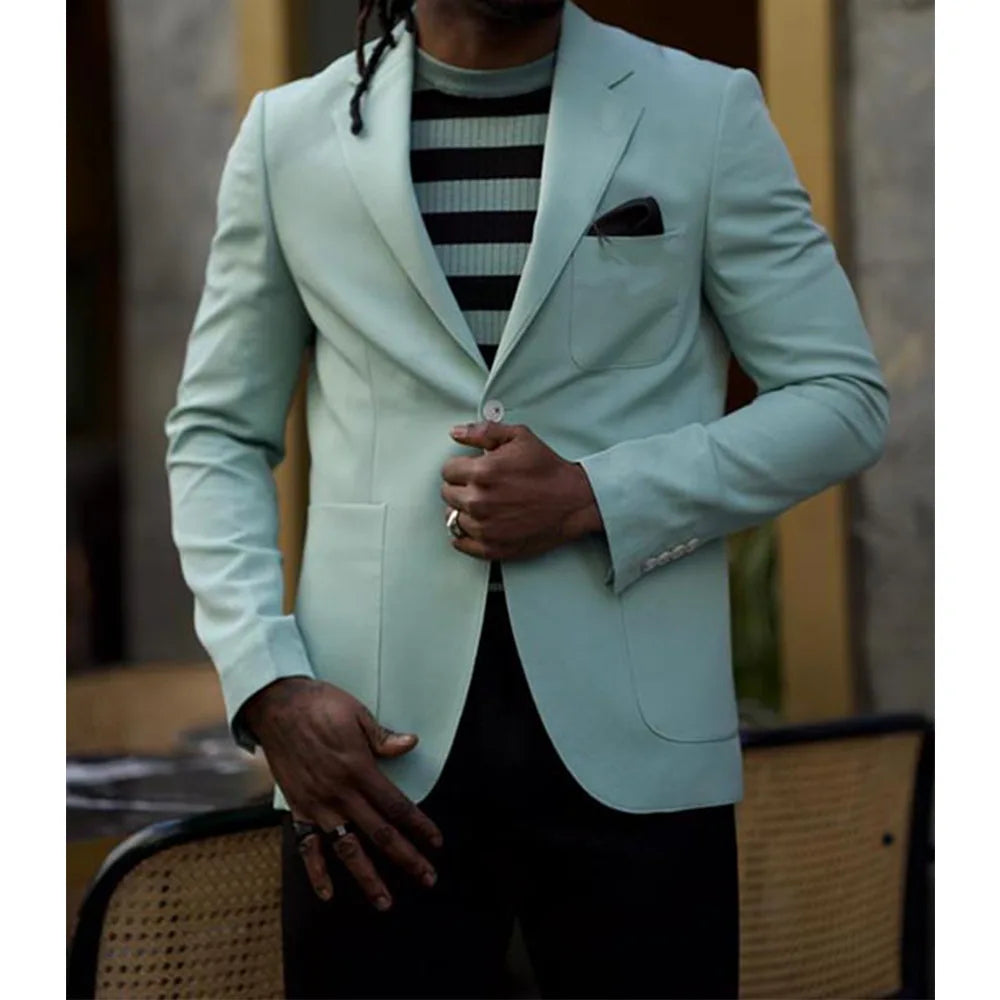 Mens Blazer Jacket Classic Fit Slim Style