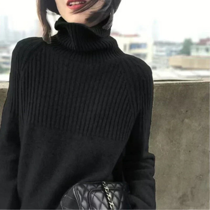 Womens Wool Crew Neck Sweater Soft Fit