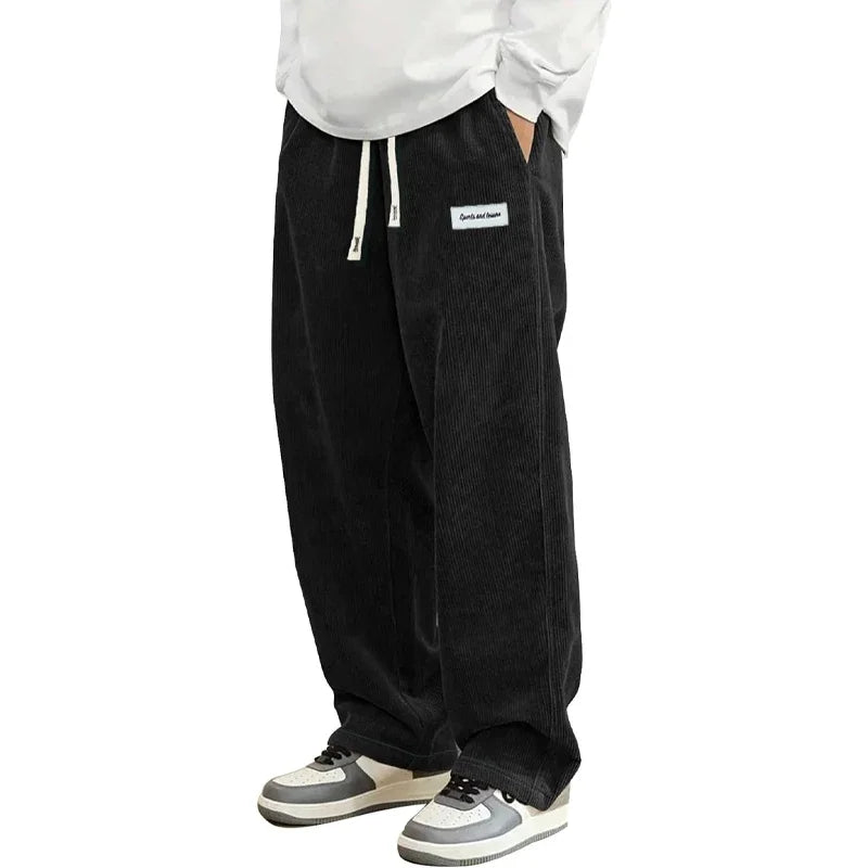 Mens Corduroy Casual Pants Relaxed Fit