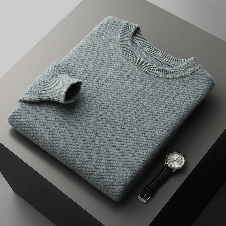 Mens Wool Sweater Cozy Knitwear Regular Fit