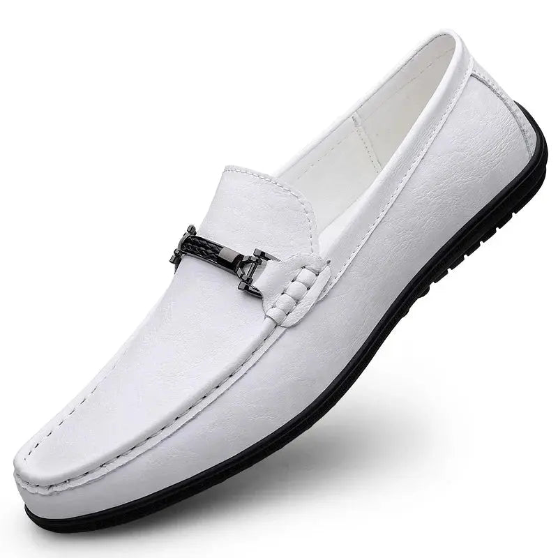 Mens Leather Loafers Classic Style with Modern Detail