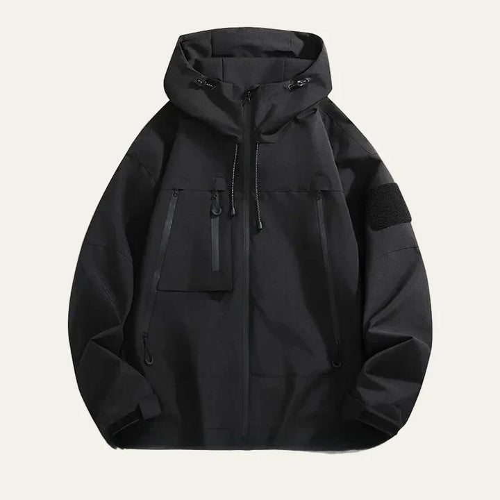 Mens Utility Jacket Technical Fabric Relaxed Fit Hooded