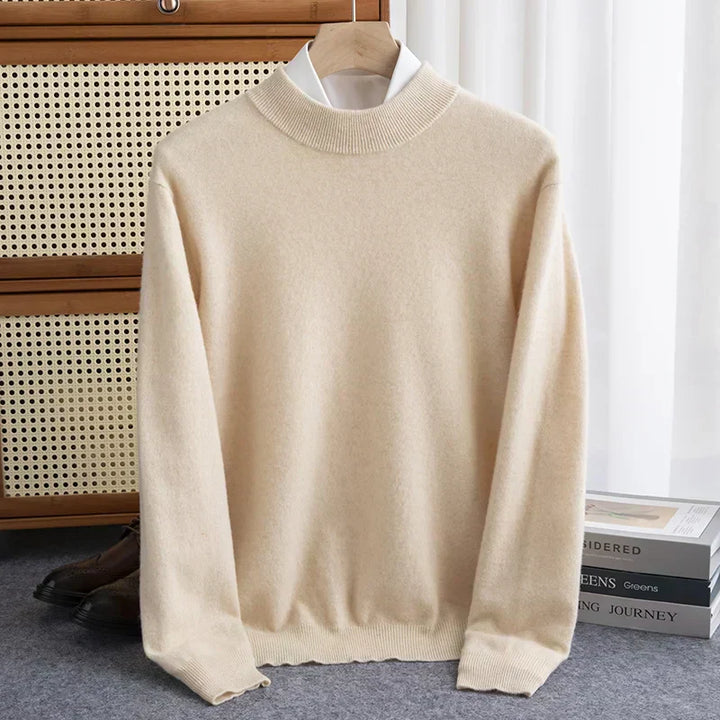 Mens Wool Pullover Classic Crew Neck
