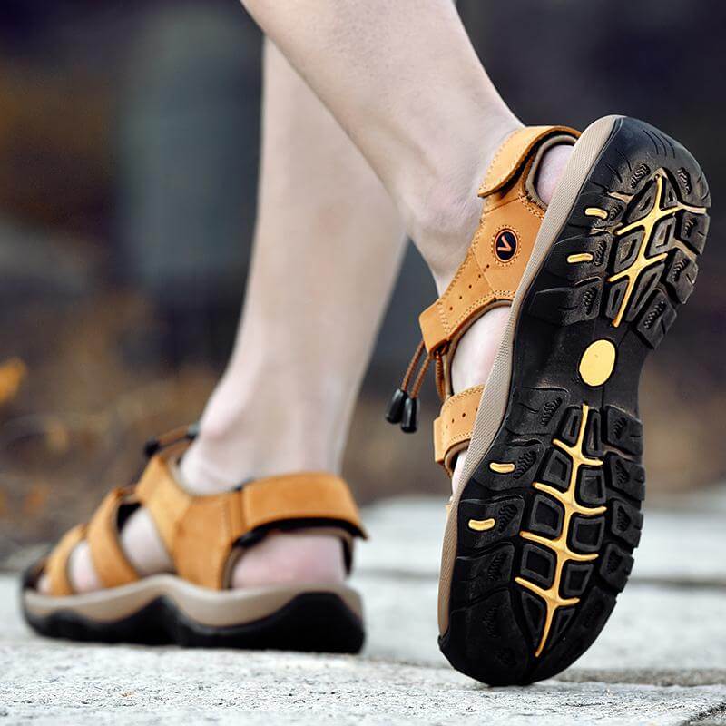 Unisex Orthopaedic Walking Sandal Leather Relaxed Fit