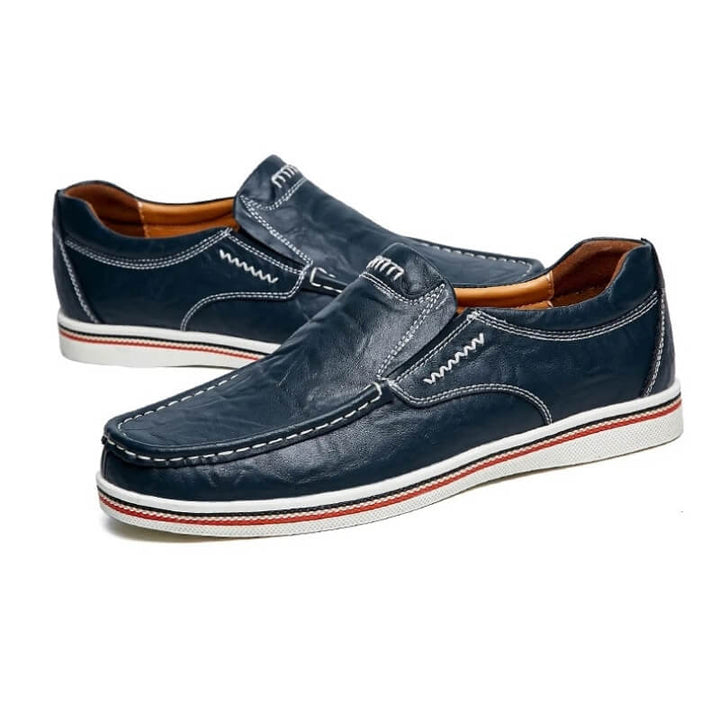 Mens Slip-On Moccasin Leather