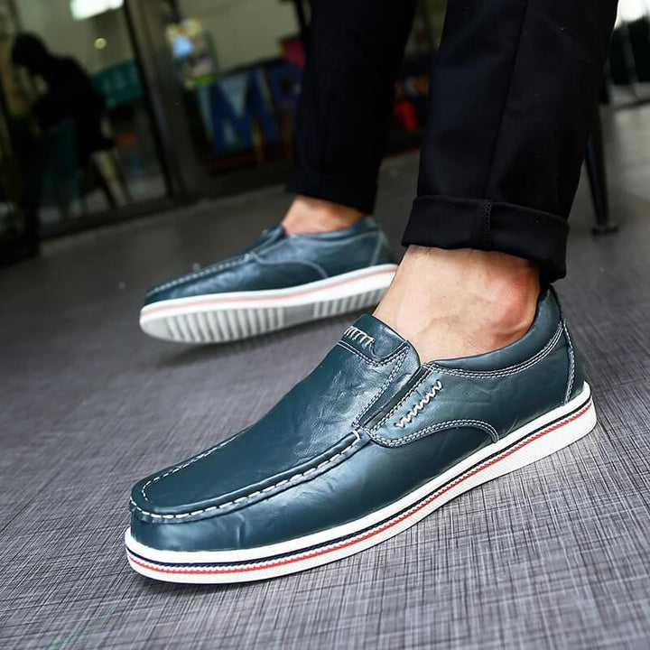 Mens Slip-On Moccasin Leather