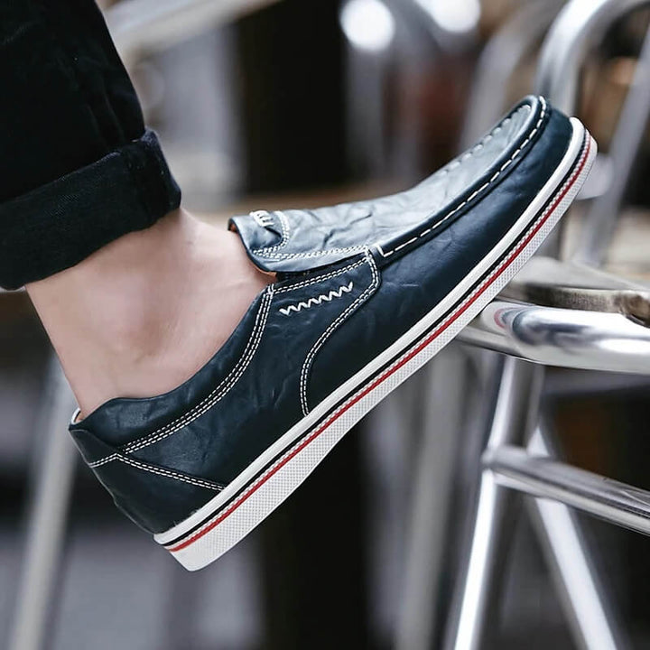 Mens Slip-On Moccasin Leather