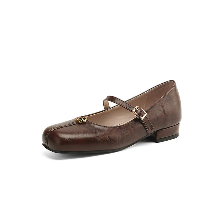 Womens Ballet Flats Spring Strap Design - BritishMode