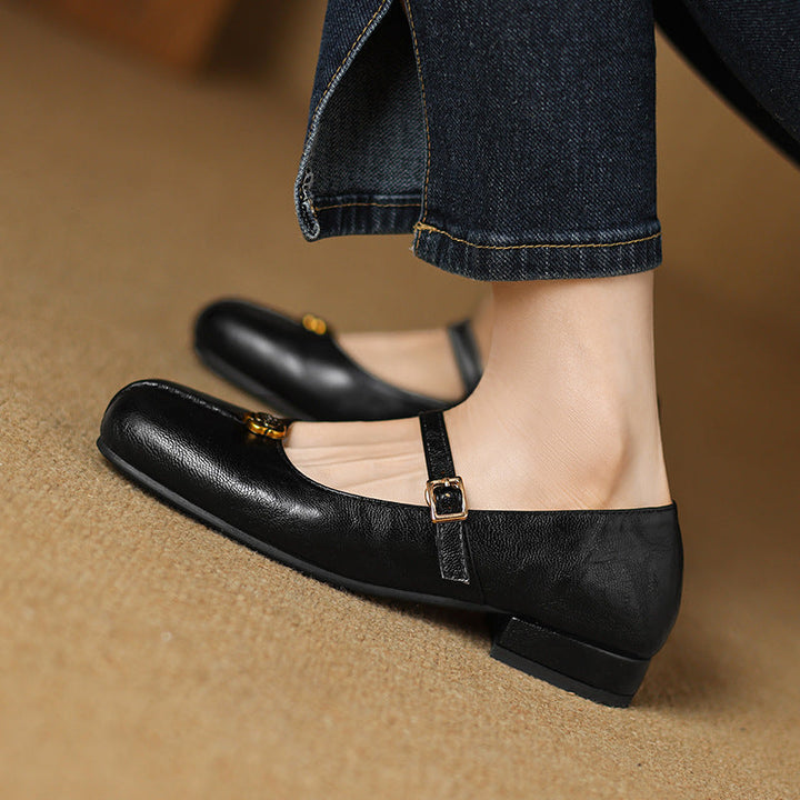 Womens Ballet Flats Spring Strap Design
