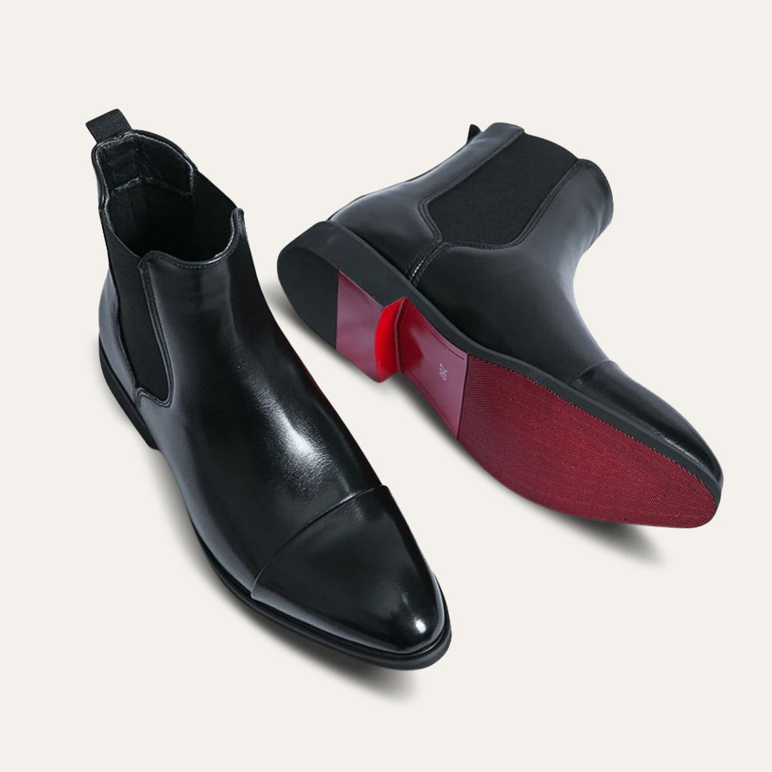 Mens Chelsea Boots Genuine Leather Slip-On - BritishMode