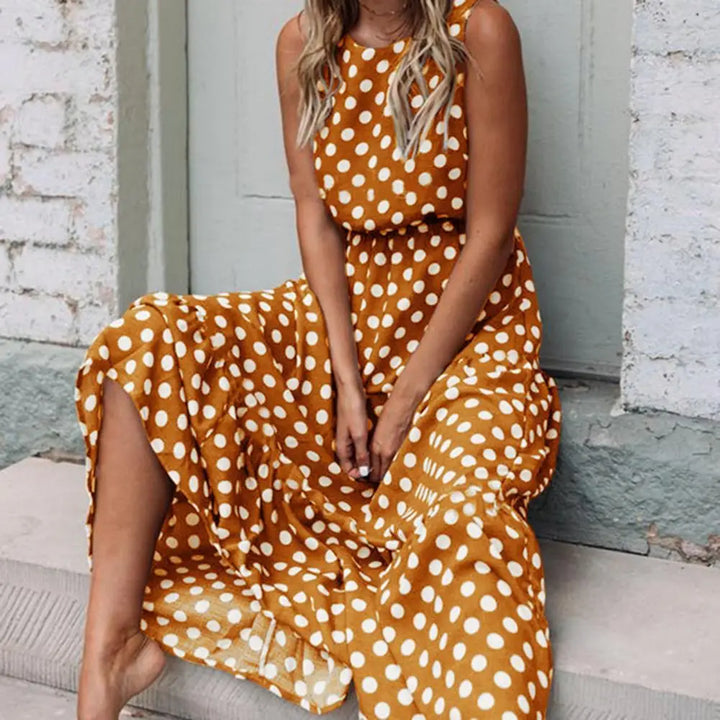 Womens Maxi Dress Floral Loose Fit - BritishMode