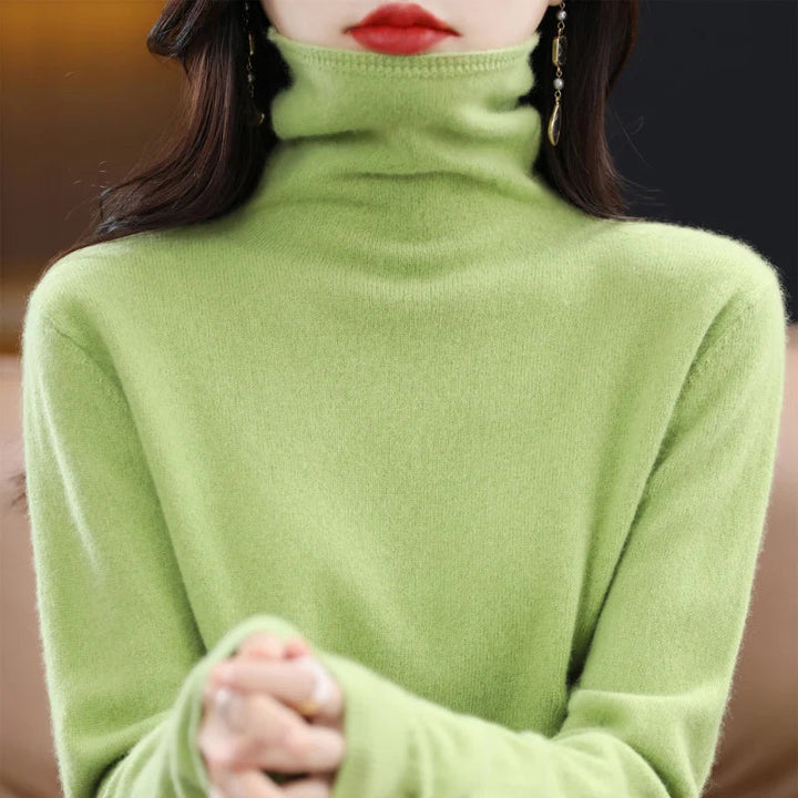 Womens Crew Neck Sweater Soft Merino Wool