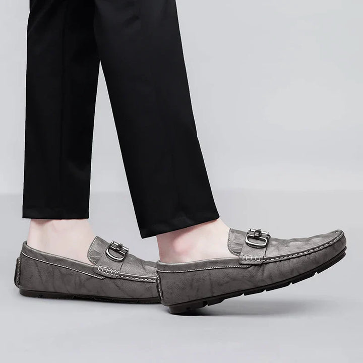 Mens Loafers Genuine Leather Slip-On