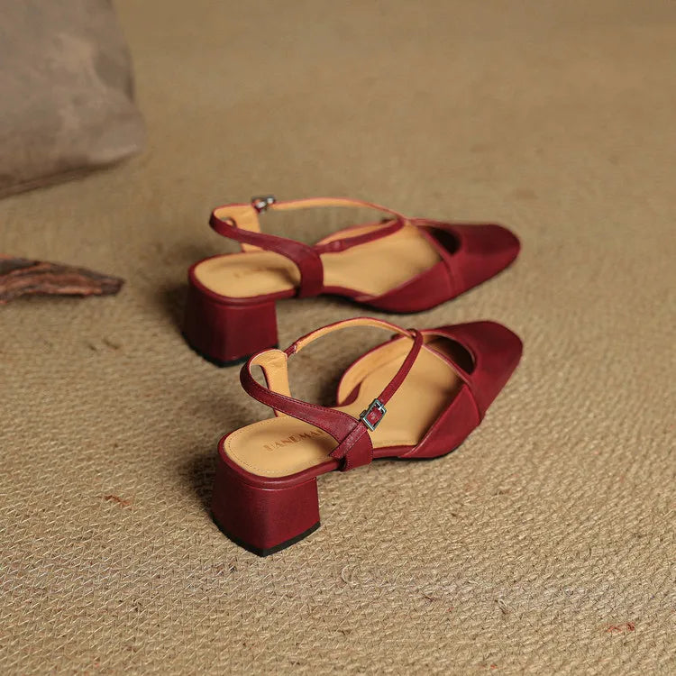 Womens Heels Genuine Leather Classic Fit