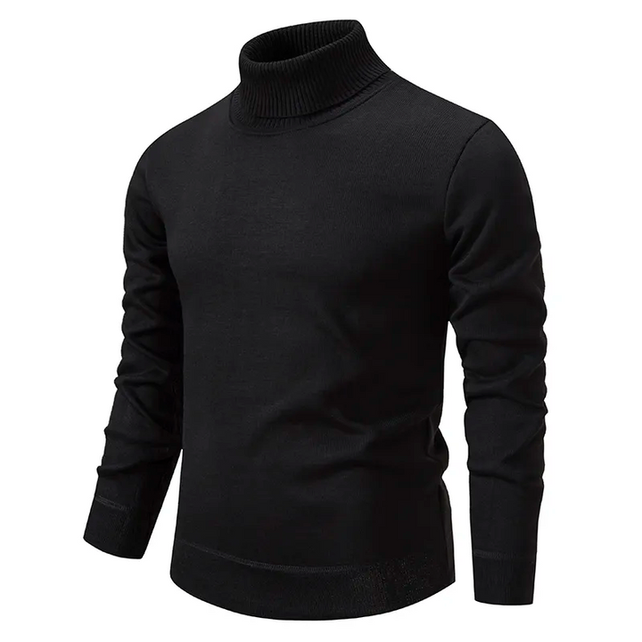 Mens Cotton Turtleneck Jumper Knitwear Autumn Fit
