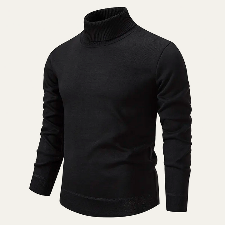 Mens Turtleneck Sweater Fitted Classic Style