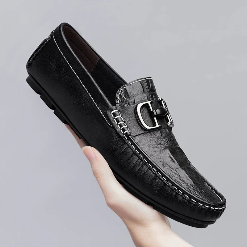 Mens Loafers Genuine Leather Slip-On
