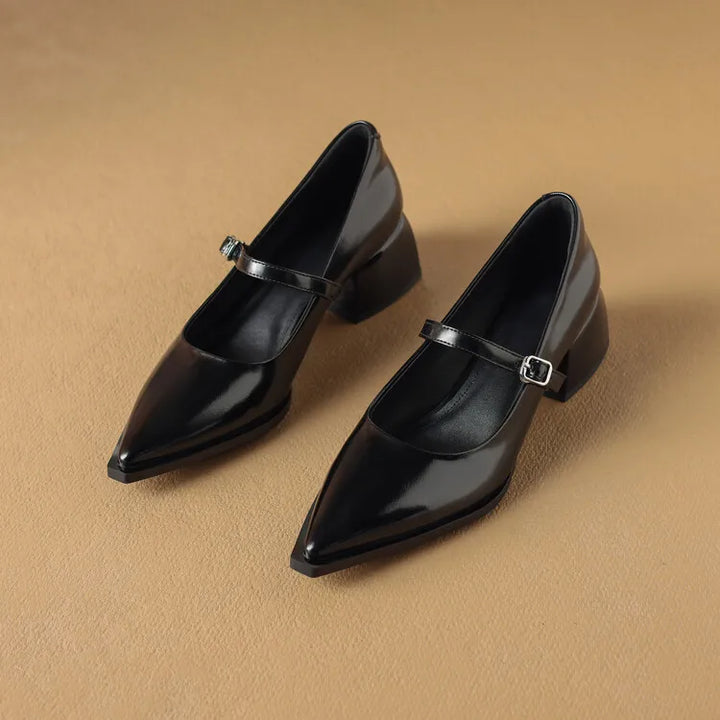 Womens Leather Heels Genuine Leather Upper