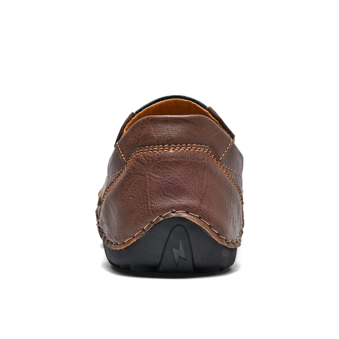 Mens Leather Loafers Slip-On Classic Fit