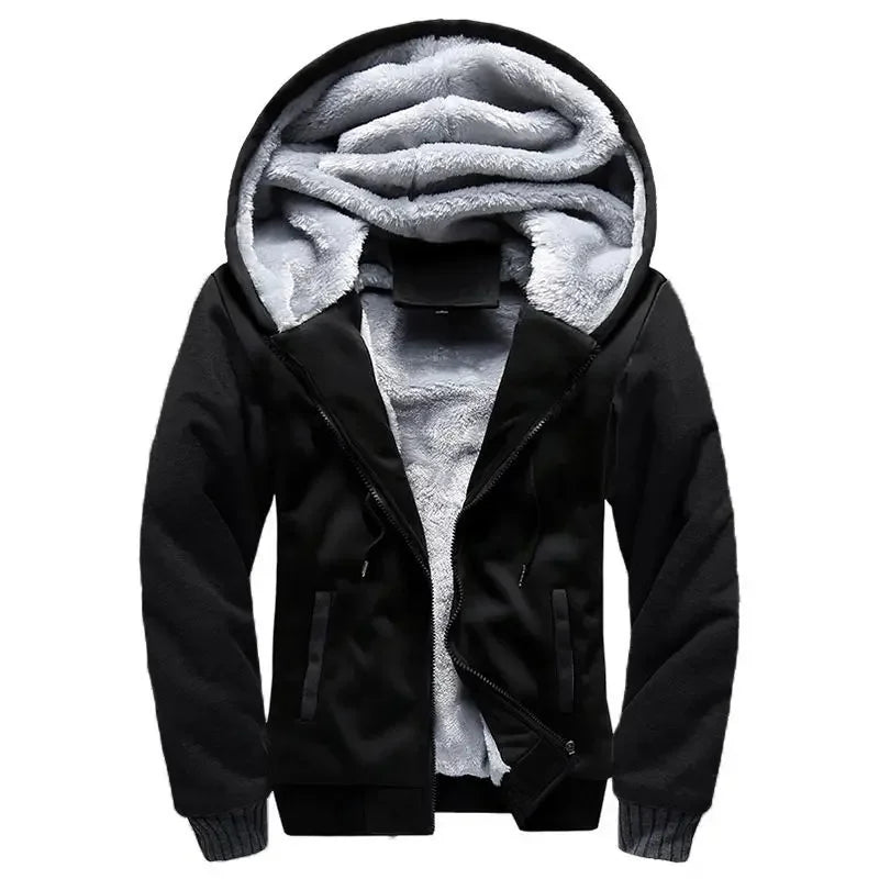 Unisex Quilted Fleece Jacket with Hooded Design