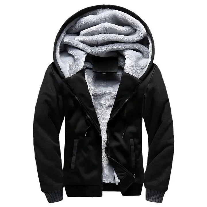 Unisex Quilted Fleece Jacket with Hooded Design