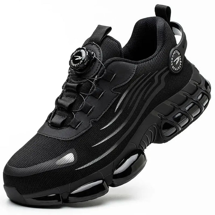 Mens Safety Shoes Steel Toe Rotating Buckle Closure