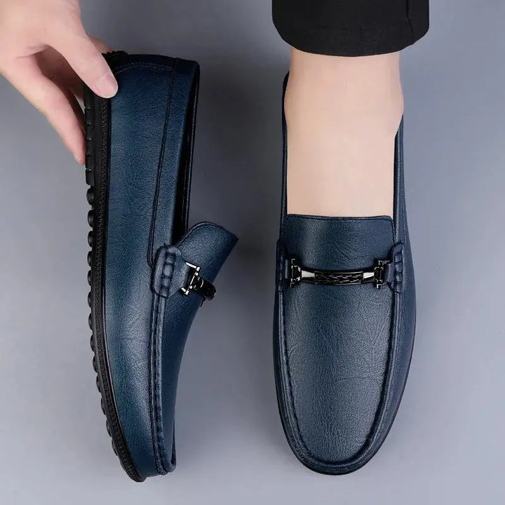 Mens Leather Loafers Classic Style with Modern Detail