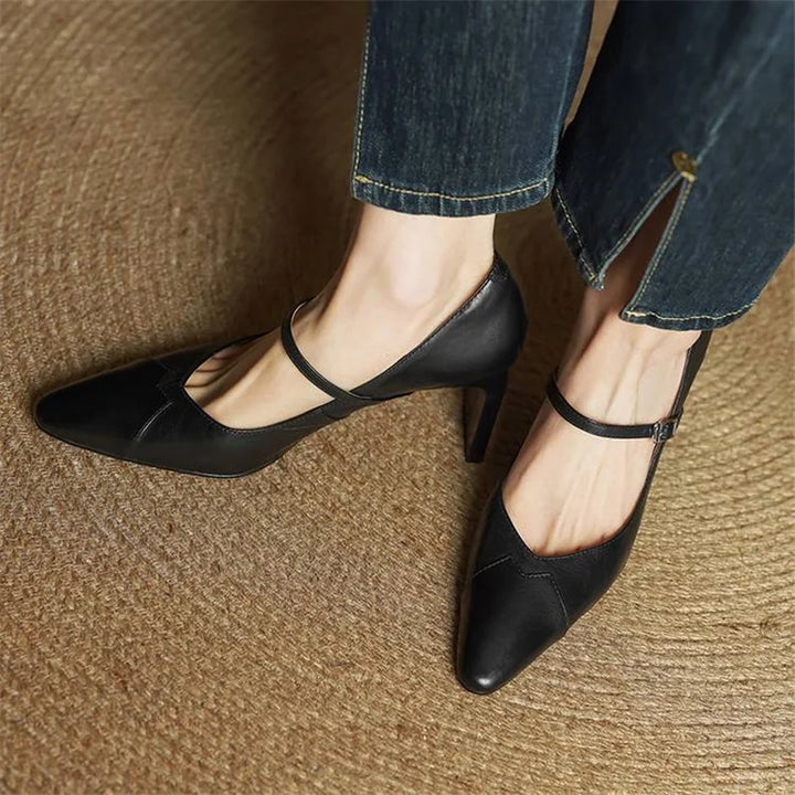 Womens Heels Genuine Leather Classic Fit