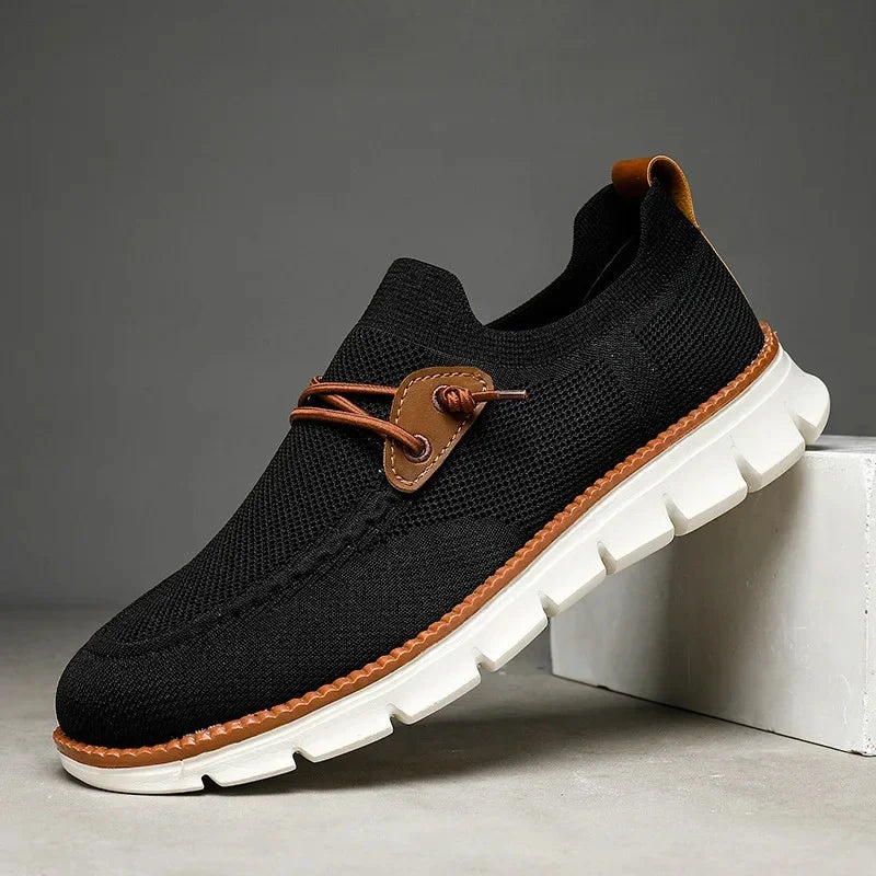 Mens Slip-On Sneakers Lightweight Cushioned Sole - BritishMode