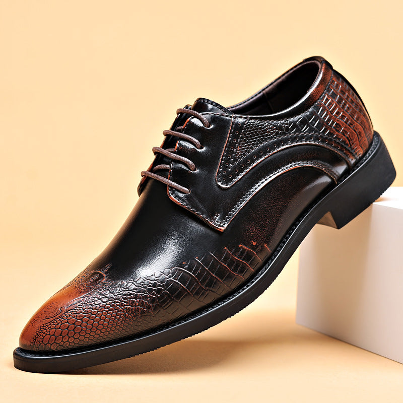 Mens Leather Dress Shoes Classic Fit - BritishMode