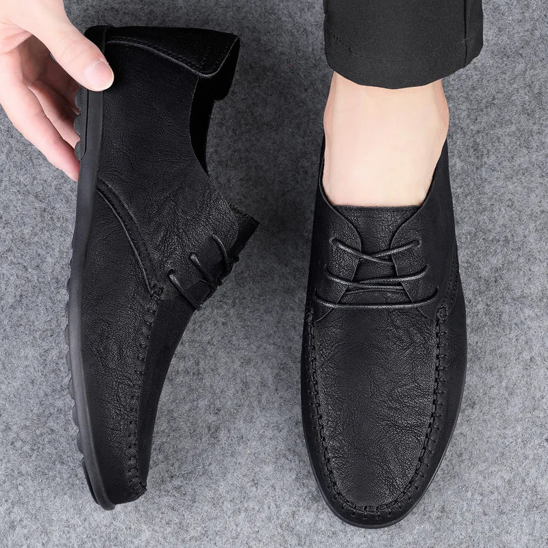 Mens Casual Leather Moccasin Shoes