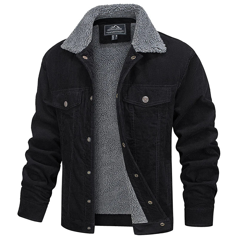 Mens Corduroy Jacket Cotton Rugged Fit