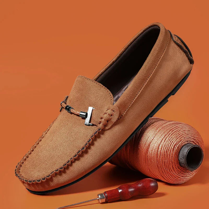 Mens Suede Loafers Slip-On Comfortable - BritishMode