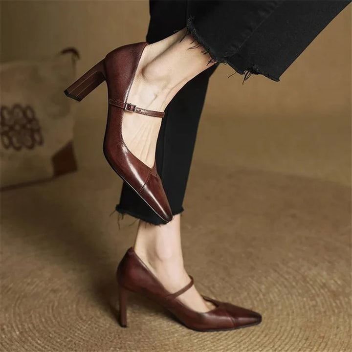 Womens Heels Genuine Leather Classic Fit