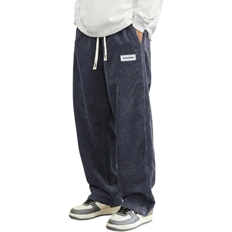 Mens Corduroy Casual Pants Relaxed Fit