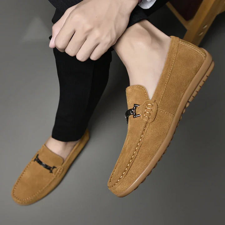Mens Loafers Suede Slip-On
