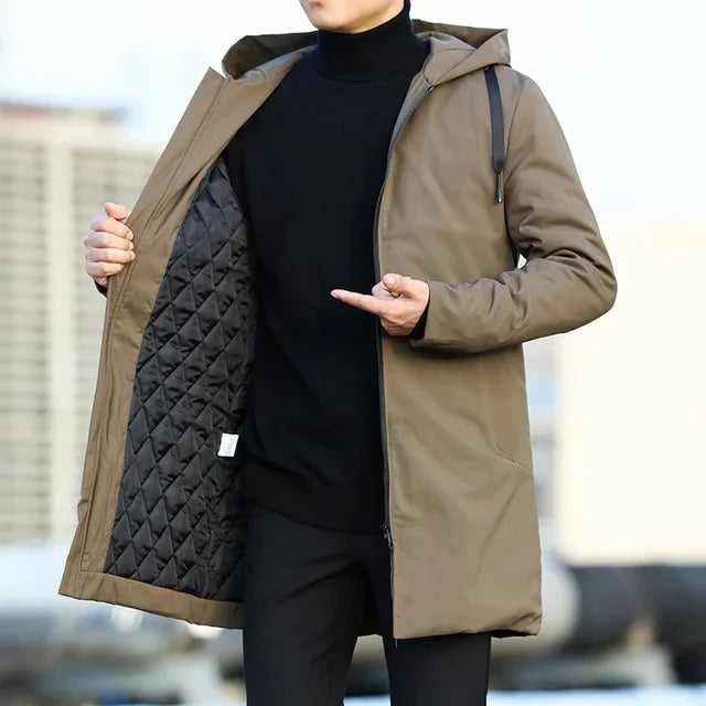 Mens Parka Coat Waterproof Insulated Warm