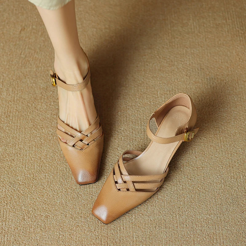 Womens Heels Genuine Leather Classic Fit
