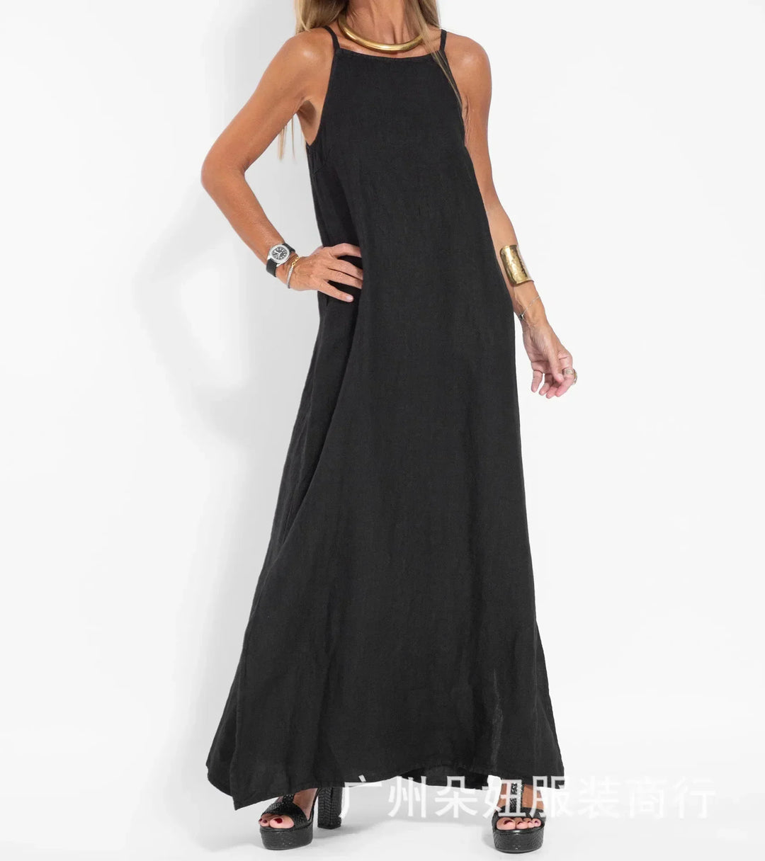 Womens Dress with High Slits Elegant Fit