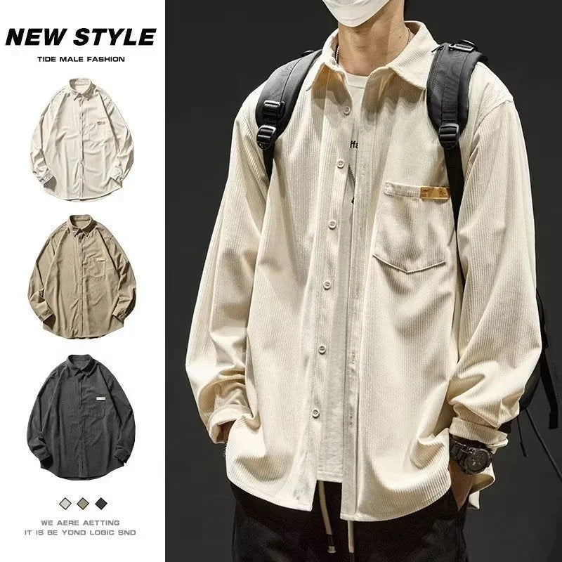 Mens Casual Cargo Shirt Relaxed Fit - BritishMode