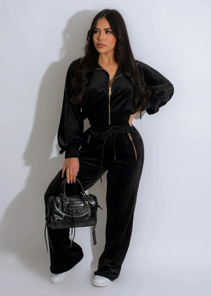 Womens 2-Piece Fleece Tracksuit Soft Fit