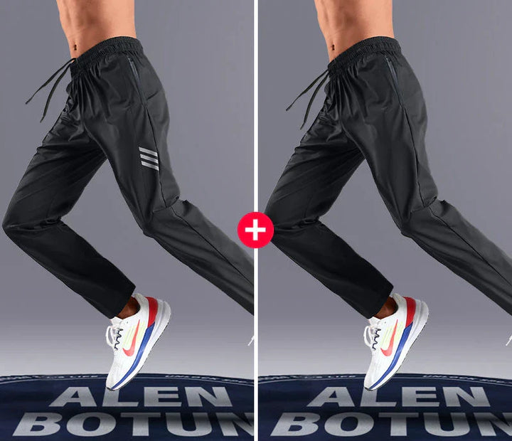 Mens Athletic Dry Fit Pants Breathable Straight Leg