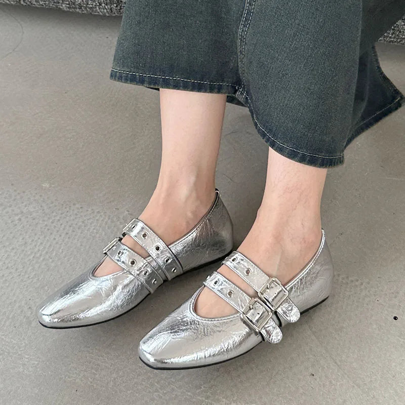 Womens Mary Jane Flats Classic Comfort