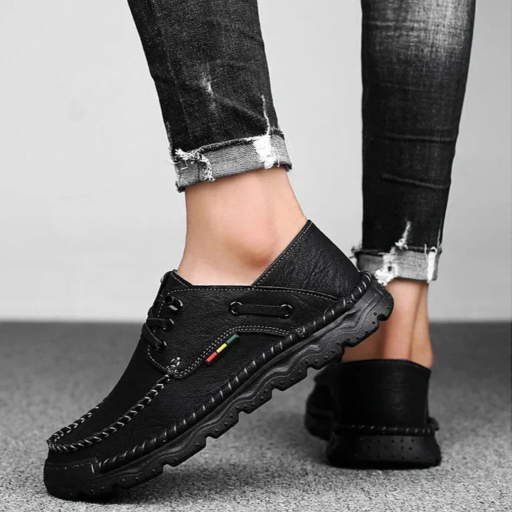 Mens Leather Shoes Genuine Leather Slip-On