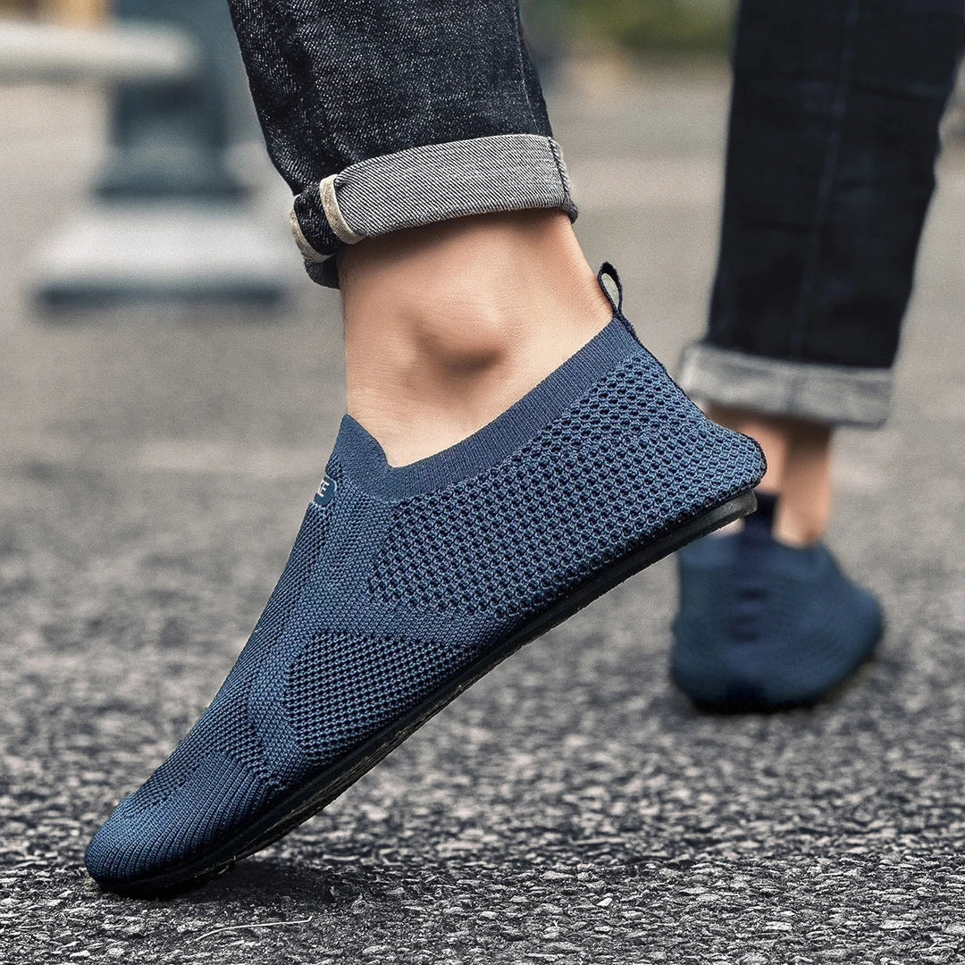 Mens Loafers Mesh Upper Slip-On
