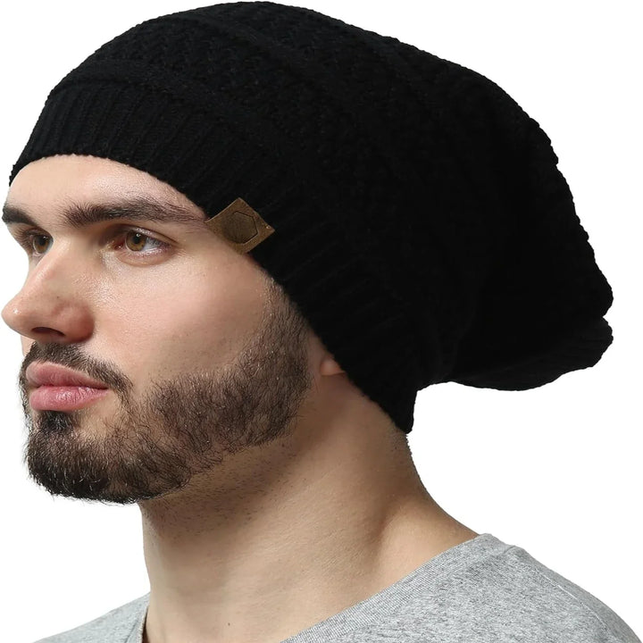 Unisex Knit Hat with Faux Fur Warmth