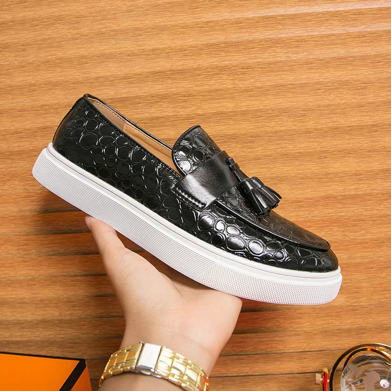 Mens Leather Loafers Slip-On Classic Fit - BritishMode