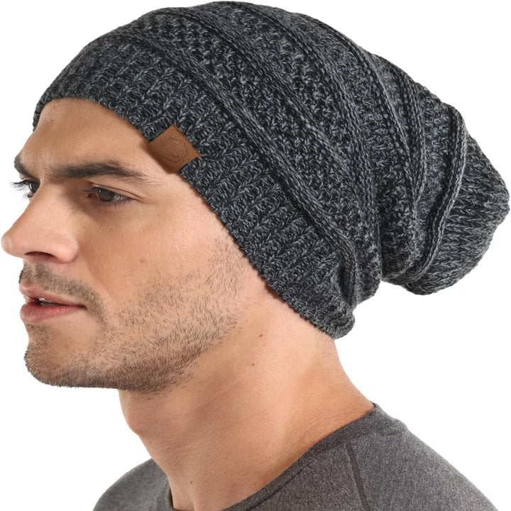 Unisex Knit Hat with Faux Fur Warmth