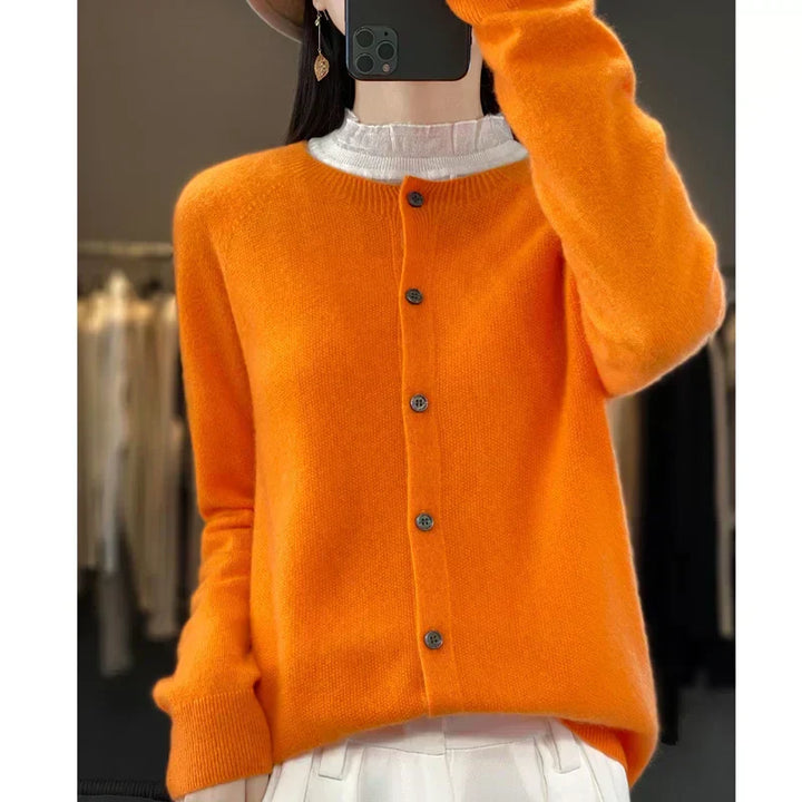 Womens Wool Cardigan Sweater Soft Open Front